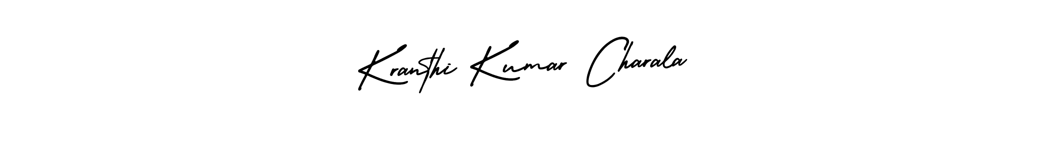 Similarly AmerikaSignatureDemo-Regular is the best handwritten signature design. Signature creator online .You can use it as an online autograph creator for name Kranthi Kumar Charala. Kranthi Kumar Charala signature style 3 images and pictures png