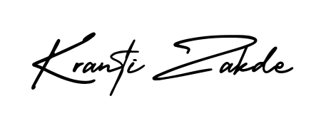 Master the art of signing with Kranti Zakde written in fluent AmerikaSignatureDemo-Regular script. A great template to practice and refine your handwriting. Kranti Zakde signature style 3 images and pictures png