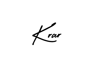 You should practise on your own different ways (AmerikaSignatureDemo-Regular) to write your name (Krar) in signature. don't let someone else do it for you. Krar signature style 3 images and pictures png