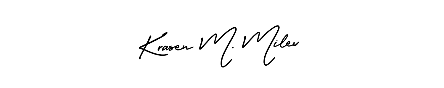 How to Draw Krasen M. Milev signature style? AmerikaSignatureDemo-Regular is a latest design signature styles for name Krasen M. Milev. Krasen M. Milev signature style 3 images and pictures png