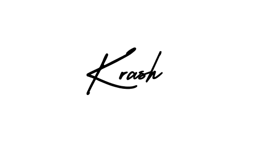 Krash stylish signature style. Best Handwritten Sign (AmerikaSignatureDemo-Regular) for my name. Handwritten Signature Collection Ideas for my name Krash. Krash signature style 3 images and pictures png