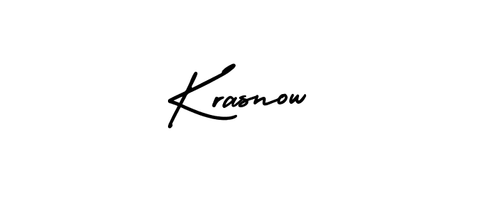 Use a signature maker to create a handwritten signature online. With this signature software, you can design (AmerikaSignatureDemo-Regular) your own signature for name Krasnow. Krasnow signature style 3 images and pictures png