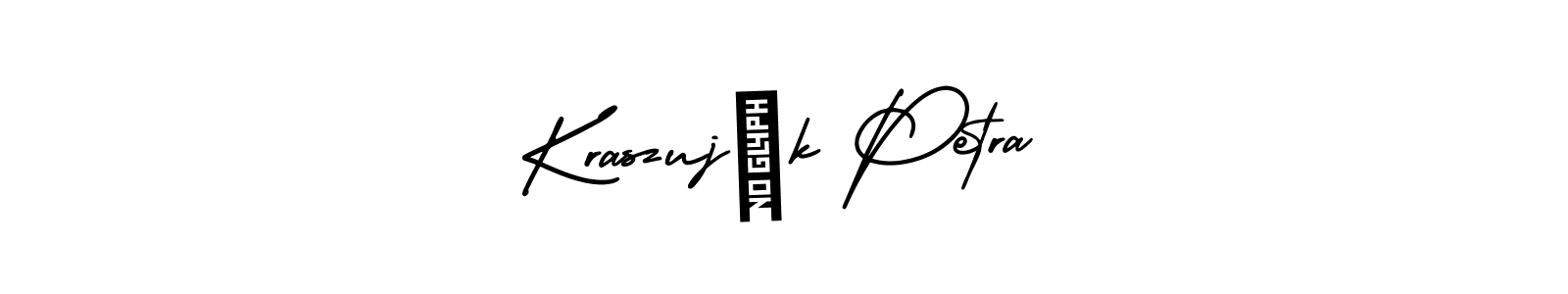 Similarly AmerikaSignatureDemo-Regular is the best handwritten signature design. Signature creator online .You can use it as an online autograph creator for name Kraszuják Petra. Kraszuják Petra signature style 3 images and pictures png