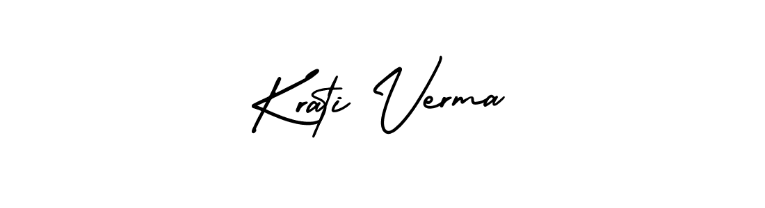 Use a signature maker to create a handwritten signature online. With this signature software, you can design (AmerikaSignatureDemo-Regular) your own signature for name Krati Verma. Krati Verma signature style 3 images and pictures png
