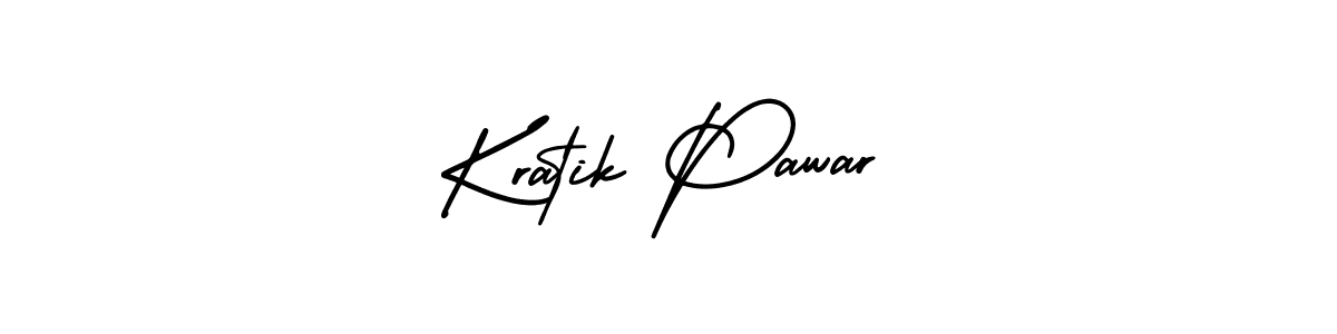 Kratik Pawar stylish signature style. Best Handwritten Sign (AmerikaSignatureDemo-Regular) for my name. Handwritten Signature Collection Ideas for my name Kratik Pawar. Kratik Pawar signature style 3 images and pictures png