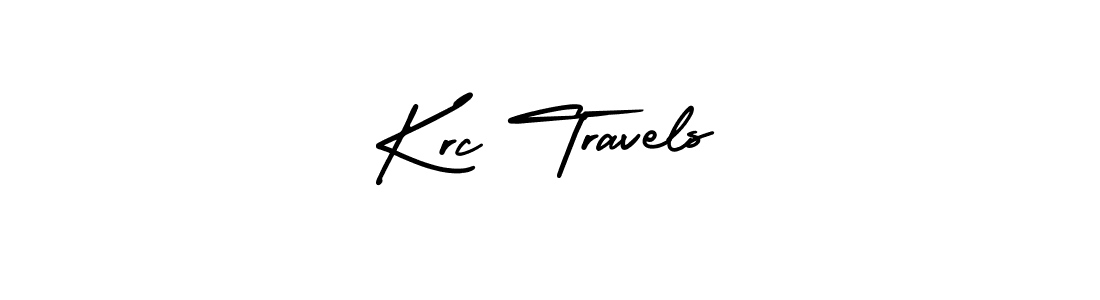 This is the best signature style for the Krc Travels name. Also you like these signature font (AmerikaSignatureDemo-Regular). Mix name signature. Krc Travels signature style 3 images and pictures png