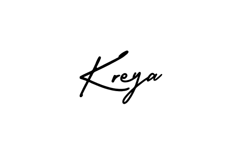 Kreya stylish signature style. Best Handwritten Sign (AmerikaSignatureDemo-Regular) for my name. Handwritten Signature Collection Ideas for my name Kreya. Kreya signature style 3 images and pictures png