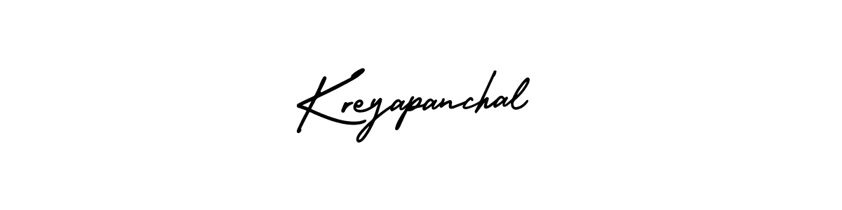 Similarly AmerikaSignatureDemo-Regular is the best handwritten signature design. Signature creator online .You can use it as an online autograph creator for name Kreyapanchal. Kreyapanchal signature style 3 images and pictures png