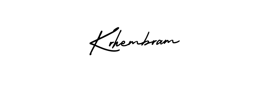 Create a beautiful signature design for name Krhembram. With this signature (AmerikaSignatureDemo-Regular) fonts, you can make a handwritten signature for free. Krhembram signature style 3 images and pictures png