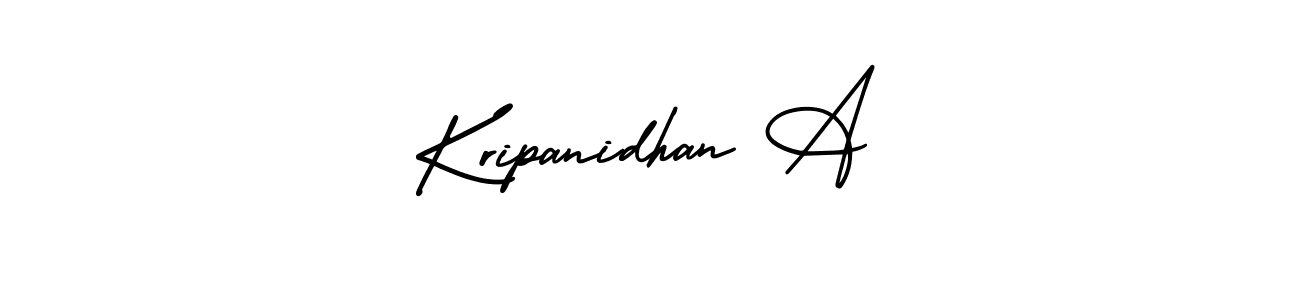Kripanidhan A stylish signature style. Best Handwritten Sign (AmerikaSignatureDemo-Regular) for my name. Handwritten Signature Collection Ideas for my name Kripanidhan A. Kripanidhan A signature style 3 images and pictures png