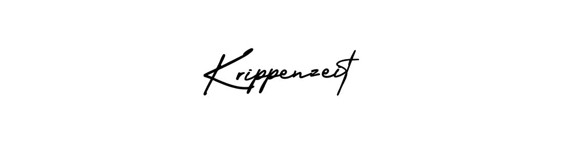 How to make Krippenzeit name signature. Use AmerikaSignatureDemo-Regular style for creating short signs online. This is the latest handwritten sign. Krippenzeit signature style 3 images and pictures png