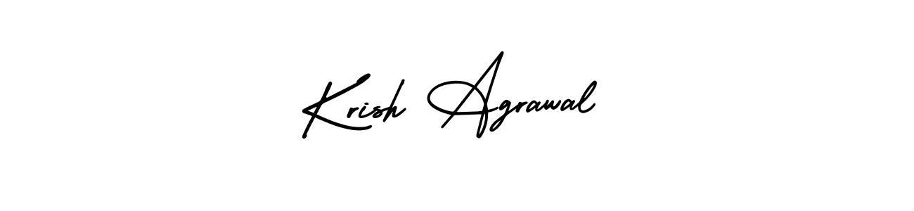 You should practise on your own different ways (AmerikaSignatureDemo-Regular) to write your name (Krish Agrawal) in signature. don't let someone else do it for you. Krish Agrawal signature style 3 images and pictures png