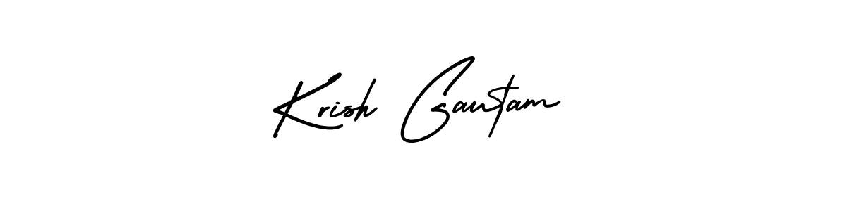 Make a beautiful signature design for name Krish Gautam. With this signature (AmerikaSignatureDemo-Regular) style, you can create a handwritten signature for free. Krish Gautam signature style 3 images and pictures png