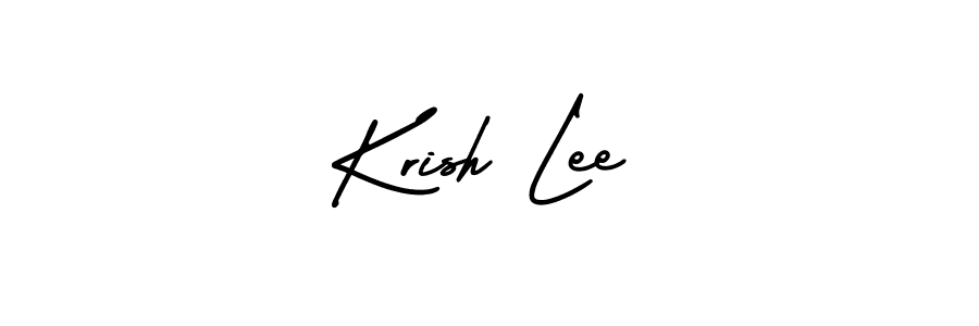 Krish Lee stylish signature style. Best Handwritten Sign (AmerikaSignatureDemo-Regular) for my name. Handwritten Signature Collection Ideas for my name Krish Lee. Krish Lee signature style 3 images and pictures png