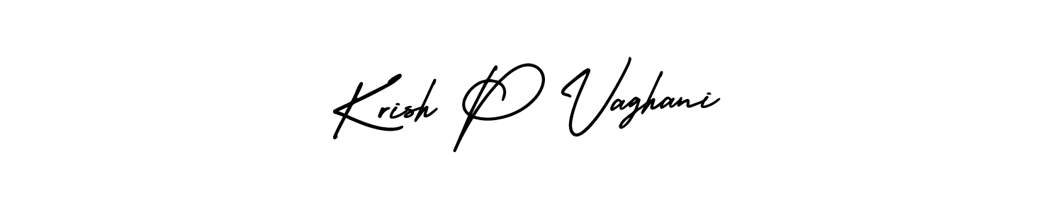 Krish P Vaghani stylish signature style. Best Handwritten Sign (AmerikaSignatureDemo-Regular) for my name. Handwritten Signature Collection Ideas for my name Krish P Vaghani. Krish P Vaghani signature style 3 images and pictures png