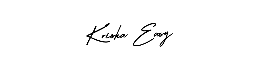 The best way (AmerikaSignatureDemo-Regular) to make a short signature is to pick only two or three words in your name. The name Krisha Easy include a total of six letters. For converting this name. Krisha Easy signature style 3 images and pictures png