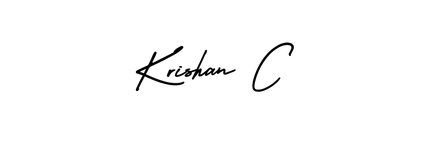 It looks lik you need a new signature style for name Krishan C. Design unique handwritten (AmerikaSignatureDemo-Regular) signature with our free signature maker in just a few clicks. Krishan C signature style 3 images and pictures png