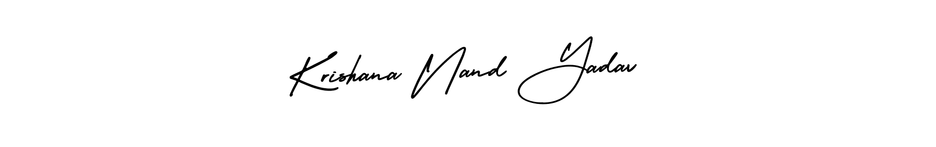 How to make Krishana Nand Yadav name signature. Use AmerikaSignatureDemo-Regular style for creating short signs online. This is the latest handwritten sign. Krishana Nand Yadav signature style 3 images and pictures png
