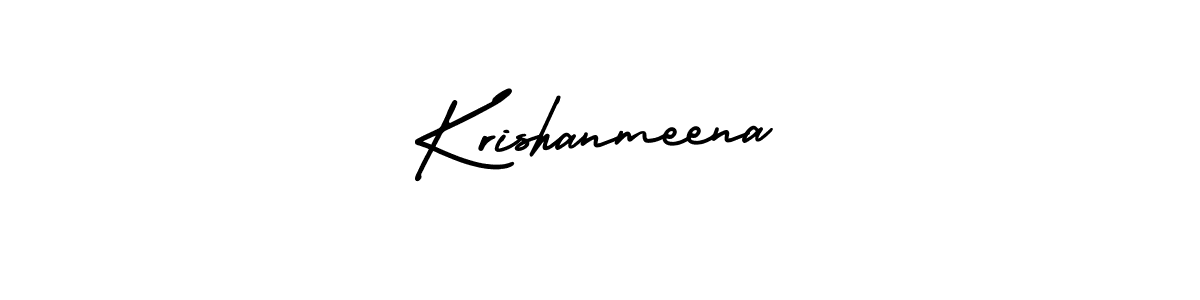 Make a beautiful signature design for name Krishanmeena. With this signature (AmerikaSignatureDemo-Regular) style, you can create a handwritten signature for free. Krishanmeena signature style 3 images and pictures png