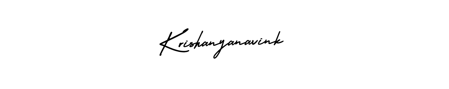 How to make Krishanyanavink name signature. Use AmerikaSignatureDemo-Regular style for creating short signs online. This is the latest handwritten sign. Krishanyanavink signature style 3 images and pictures png