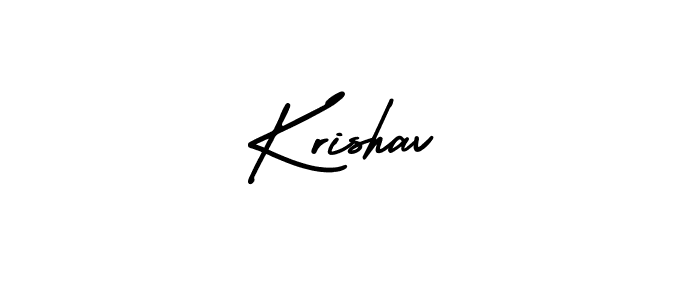 Krishav stylish signature style. Best Handwritten Sign (AmerikaSignatureDemo-Regular) for my name. Handwritten Signature Collection Ideas for my name Krishav. Krishav signature style 3 images and pictures png