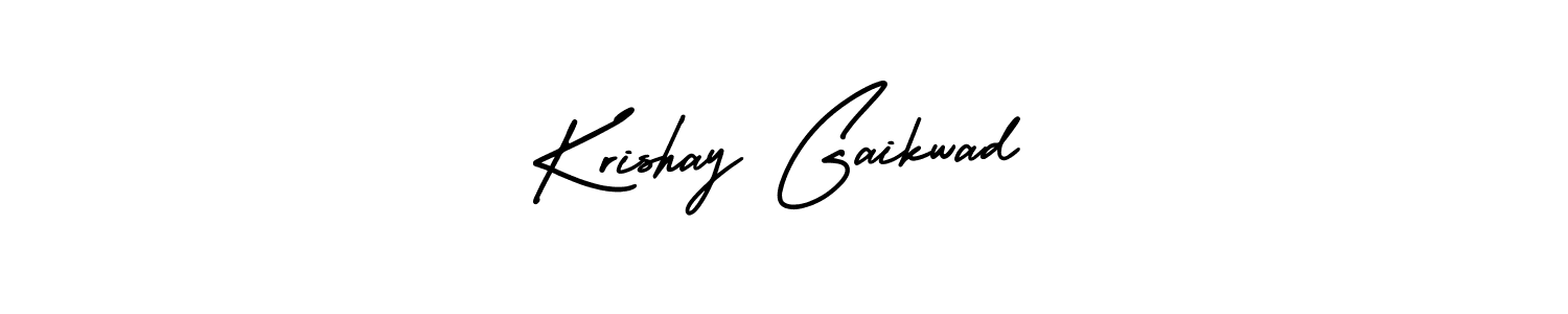 It looks lik you need a new signature style for name Krishay Gaikwad. Design unique handwritten (AmerikaSignatureDemo-Regular) signature with our free signature maker in just a few clicks. Krishay Gaikwad signature style 3 images and pictures png