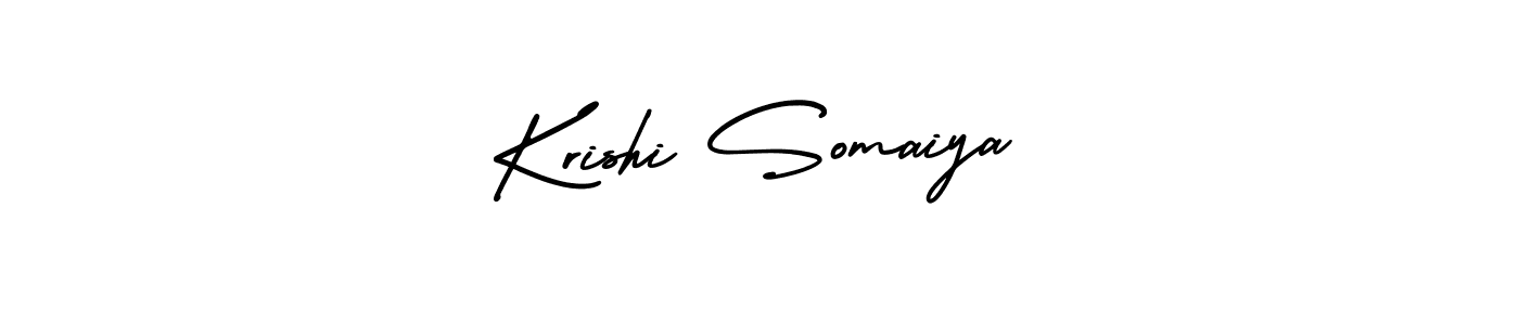 Krishi Somaiya stylish signature style. Best Handwritten Sign (AmerikaSignatureDemo-Regular) for my name. Handwritten Signature Collection Ideas for my name Krishi Somaiya. Krishi Somaiya signature style 3 images and pictures png