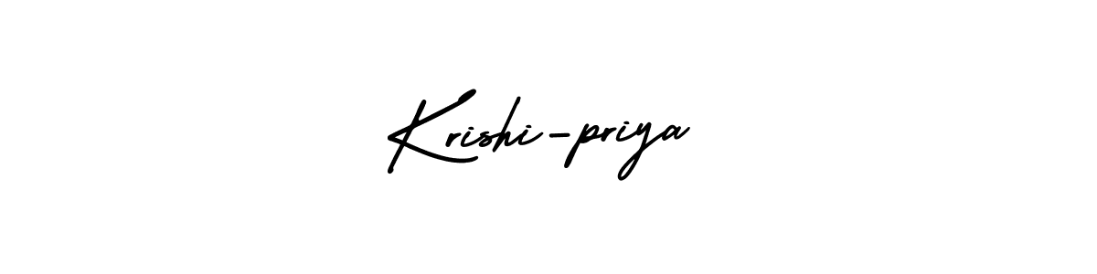 How to make Krishi-priya signature? AmerikaSignatureDemo-Regular is a professional autograph style. Create handwritten signature for Krishi-priya name. Krishi-priya signature style 3 images and pictures png