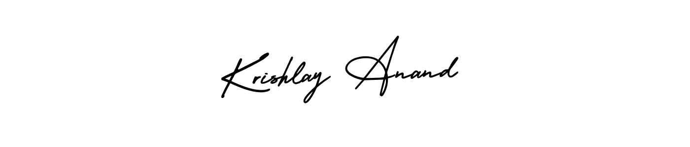 This is the best signature style for the Krishlay Anand name. Also you like these signature font (AmerikaSignatureDemo-Regular). Mix name signature. Krishlay Anand signature style 3 images and pictures png