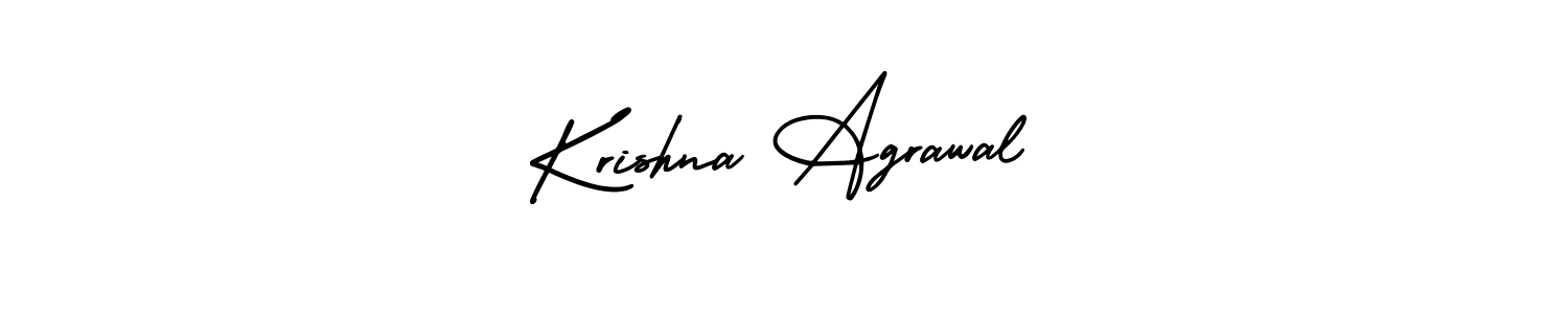 You should practise on your own different ways (AmerikaSignatureDemo-Regular) to write your name (Krishna Agrawal) in signature. don't let someone else do it for you. Krishna Agrawal signature style 3 images and pictures png