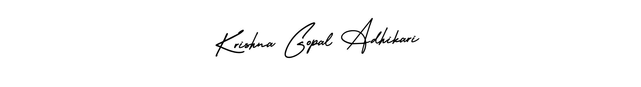 Krishna Gopal Adhikari stylish signature style. Best Handwritten Sign (AmerikaSignatureDemo-Regular) for my name. Handwritten Signature Collection Ideas for my name Krishna Gopal Adhikari. Krishna Gopal Adhikari signature style 3 images and pictures png