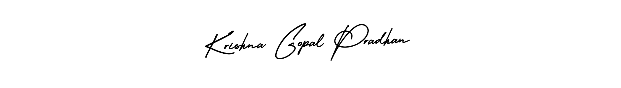 The best way (AmerikaSignatureDemo-Regular) to make a short signature is to pick only two or three words in your name. The name Krishna Gopal Pradhan include a total of six letters. For converting this name. Krishna Gopal Pradhan signature style 3 images and pictures png