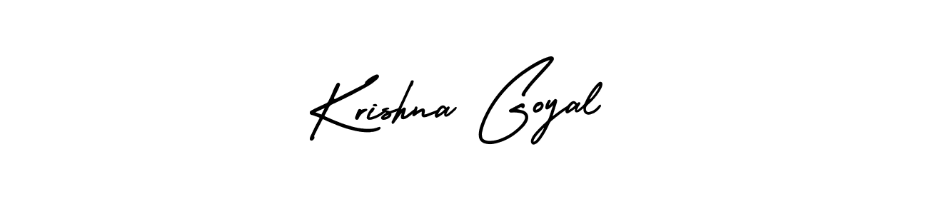 You should practise on your own different ways (AmerikaSignatureDemo-Regular) to write your name (Krishna Goyal) in signature. don't let someone else do it for you. Krishna Goyal signature style 3 images and pictures png