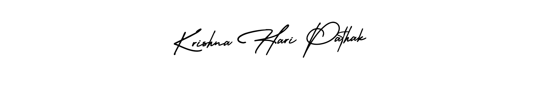 How to make Krishna Hari Pathak name signature. Use AmerikaSignatureDemo-Regular style for creating short signs online. This is the latest handwritten sign. Krishna Hari Pathak signature style 3 images and pictures png