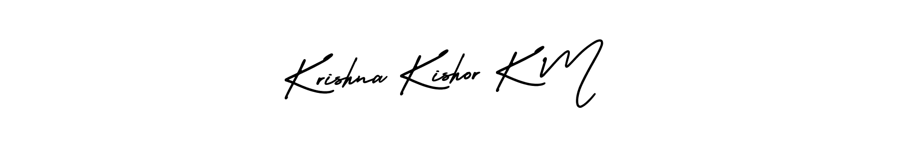 Make a beautiful signature design for name Krishna Kishor K M. With this signature (AmerikaSignatureDemo-Regular) style, you can create a handwritten signature for free. Krishna Kishor K M signature style 3 images and pictures png