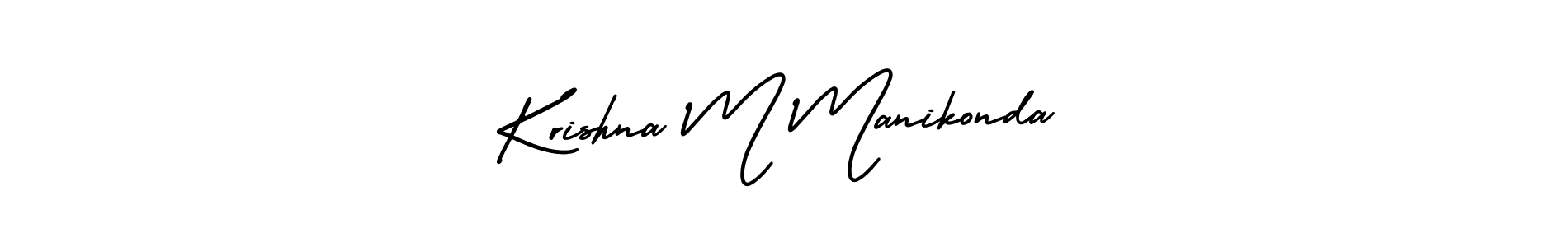 Use a signature maker to create a handwritten signature online. With this signature software, you can design (AmerikaSignatureDemo-Regular) your own signature for name Krishna M Manikonda. Krishna M Manikonda signature style 3 images and pictures png