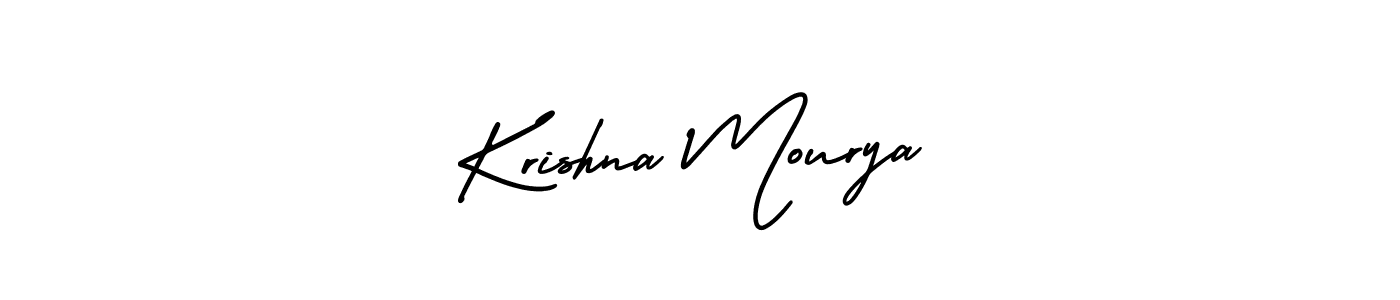 The best way (AmerikaSignatureDemo-Regular) to make a short signature is to pick only two or three words in your name. The name Krishna Mourya include a total of six letters. For converting this name. Krishna Mourya signature style 3 images and pictures png