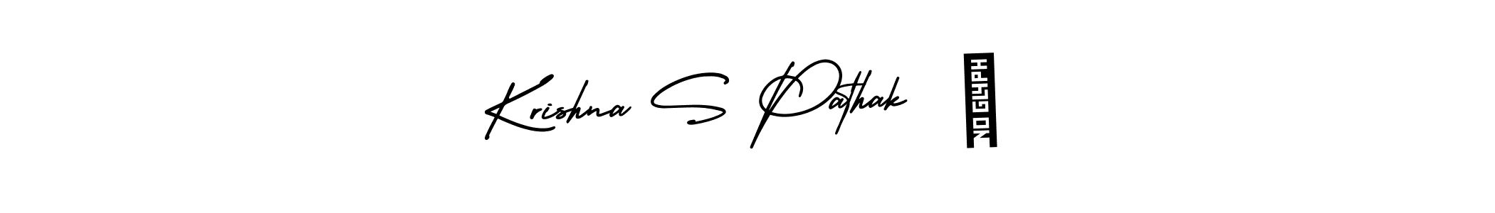 Similarly AmerikaSignatureDemo-Regular is the best handwritten signature design. Signature creator online .You can use it as an online autograph creator for name Krishna S Pathak  ॐ. Krishna S Pathak  ॐ signature style 3 images and pictures png