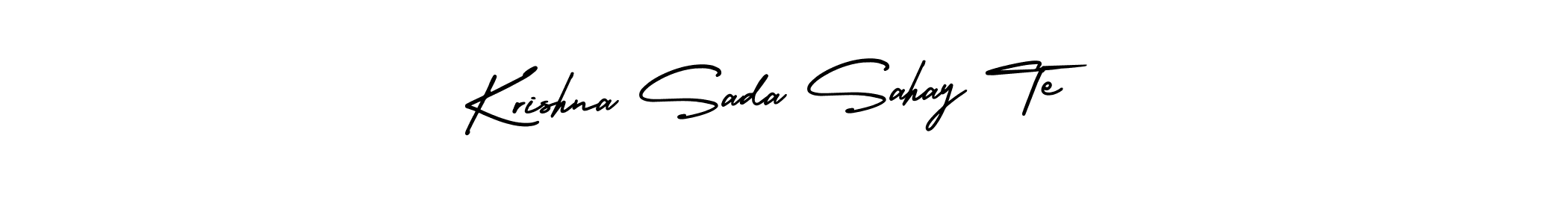 The best way (AmerikaSignatureDemo-Regular) to make a short signature is to pick only two or three words in your name. The name Krishna Sada Sahay Te include a total of six letters. For converting this name. Krishna Sada Sahay Te signature style 3 images and pictures png