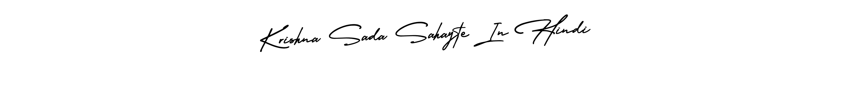 It looks lik you need a new signature style for name Krishna Sada Sahayte In Hindi. Design unique handwritten (AmerikaSignatureDemo-Regular) signature with our free signature maker in just a few clicks. Krishna Sada Sahayte In Hindi signature style 3 images and pictures png