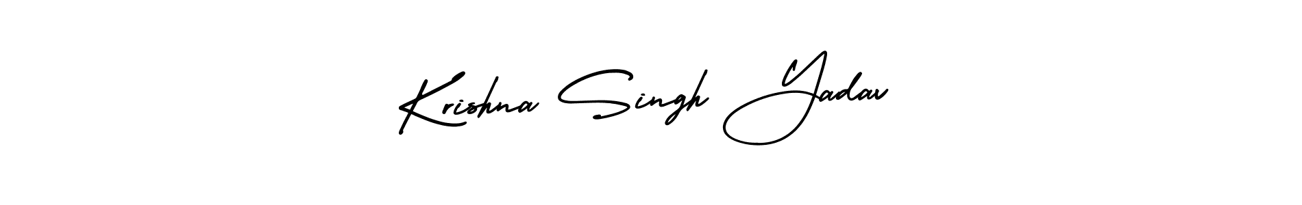 You should practise on your own different ways (AmerikaSignatureDemo-Regular) to write your name (Krishna Singh Yadav) in signature. don't let someone else do it for you. Krishna Singh Yadav signature style 3 images and pictures png