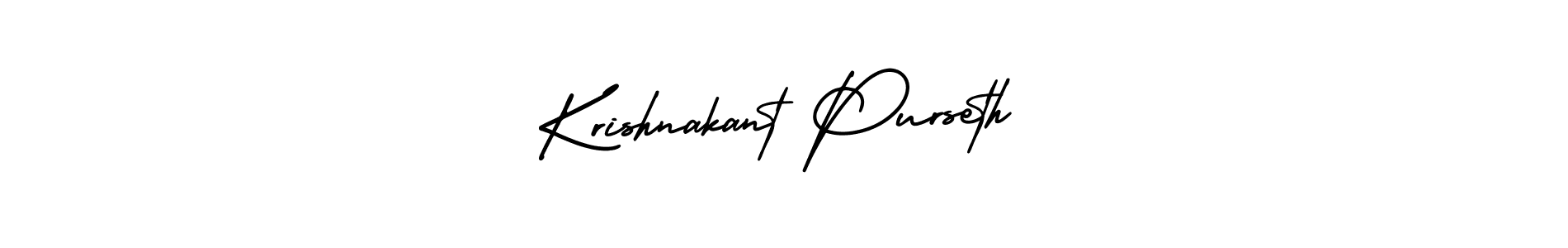 Also You can easily find your signature by using the search form. We will create Krishnakant Purseth name handwritten signature images for you free of cost using AmerikaSignatureDemo-Regular sign style. Krishnakant Purseth signature style 3 images and pictures png