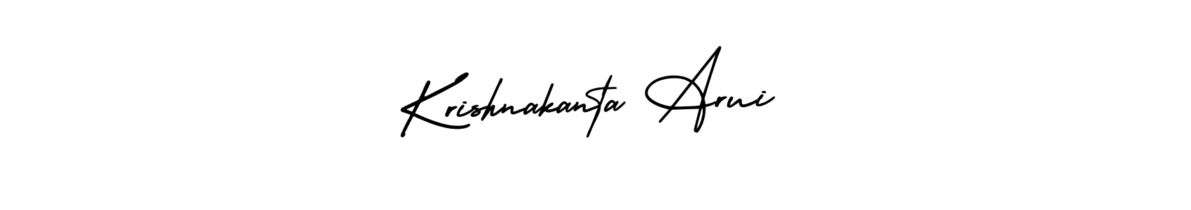 Use a signature maker to create a handwritten signature online. With this signature software, you can design (AmerikaSignatureDemo-Regular) your own signature for name Krishnakanta Arui. Krishnakanta Arui signature style 3 images and pictures png