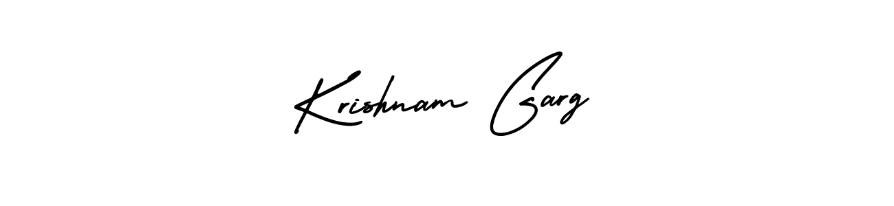 Krishnam Garg stylish signature style. Best Handwritten Sign (AmerikaSignatureDemo-Regular) for my name. Handwritten Signature Collection Ideas for my name Krishnam Garg. Krishnam Garg signature style 3 images and pictures png
