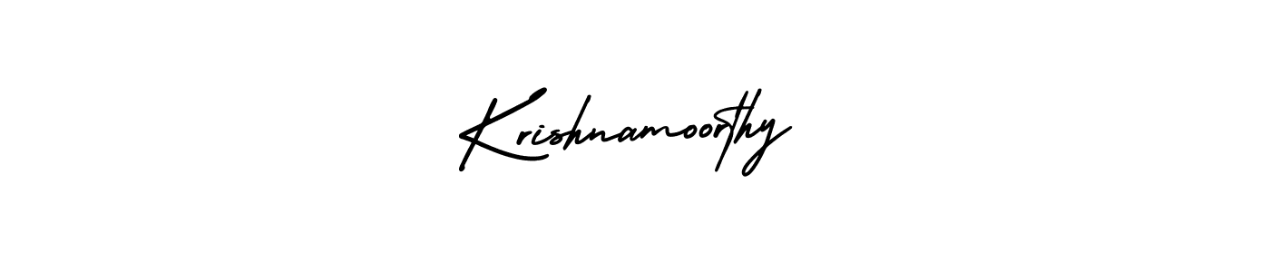 How to make Krishnamoorthy name signature. Use AmerikaSignatureDemo-Regular style for creating short signs online. This is the latest handwritten sign. Krishnamoorthy signature style 3 images and pictures png