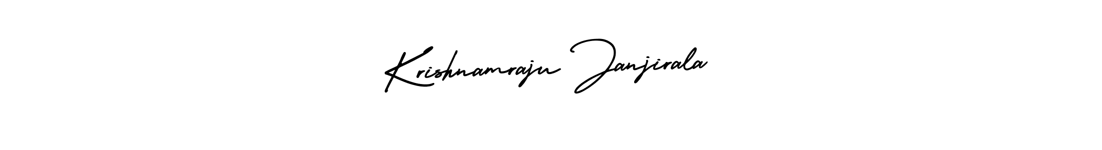 Create a beautiful signature design for name Krishnamraju Janjirala. With this signature (AmerikaSignatureDemo-Regular) fonts, you can make a handwritten signature for free. Krishnamraju Janjirala signature style 3 images and pictures png