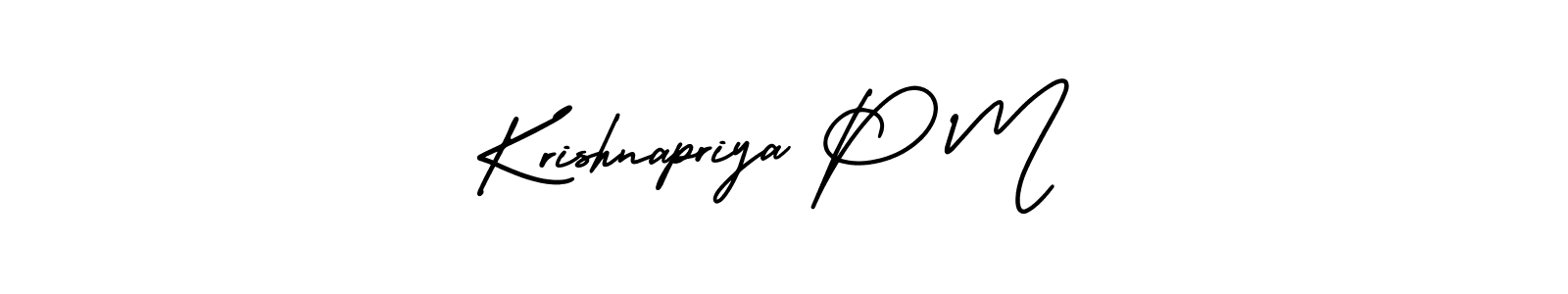 It looks lik you need a new signature style for name Krishnapriya P M. Design unique handwritten (AmerikaSignatureDemo-Regular) signature with our free signature maker in just a few clicks. Krishnapriya P M signature style 3 images and pictures png