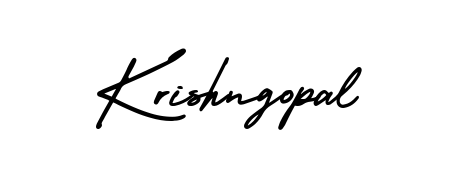 A timeless handwritten aesthetic for Krishngopal. The AmerikaSignatureDemo-Regular font gives your signature a handcrafted feel with natural curves. Krishngopal signature style 3 images and pictures png