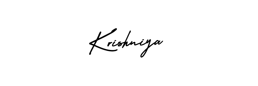 Also we have Krishniya name is the best signature style. Create professional handwritten signature collection using AmerikaSignatureDemo-Regular autograph style. Krishniya signature style 3 images and pictures png