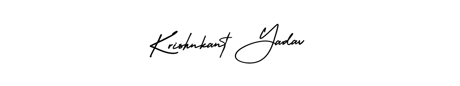 The best way (AmerikaSignatureDemo-Regular) to make a short signature is to pick only two or three words in your name. The name Krishnkant Yadav include a total of six letters. For converting this name. Krishnkant Yadav signature style 3 images and pictures png